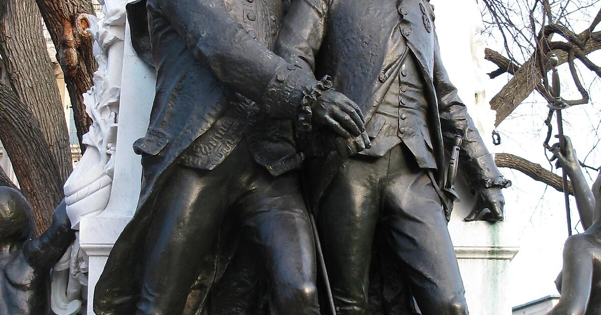 Statue Of The Marquis De Lafayette In Washington D C United States