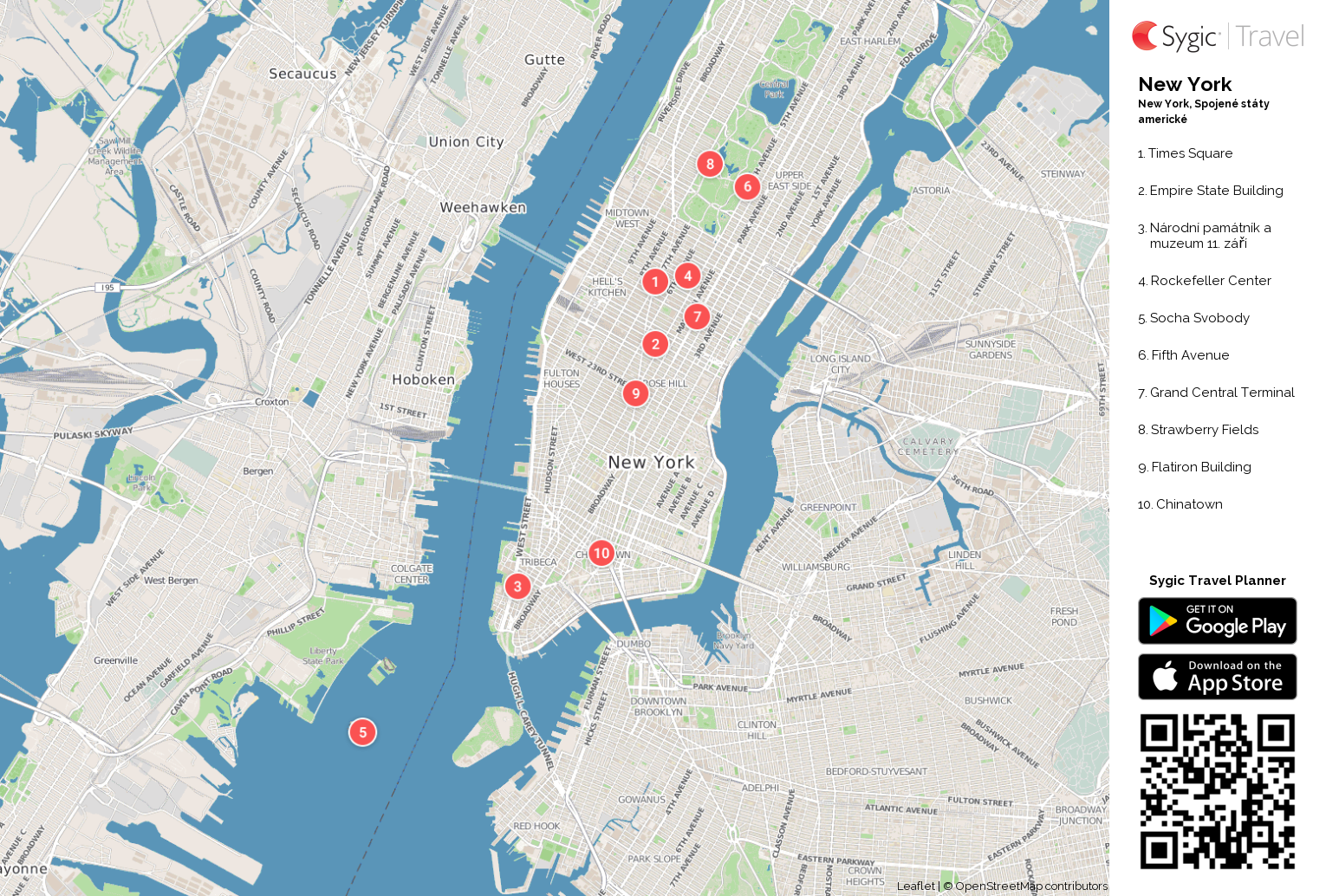 New York: Turistické mapy k tisku | Sygic Travel