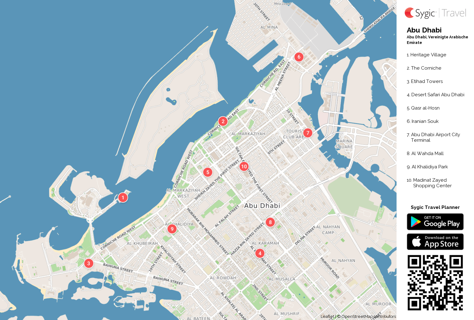 Abu Dhabi Zone Map 