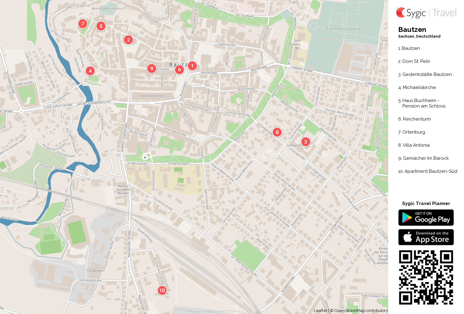 Karte von Bautzen ausdrucken | Sygic Travel