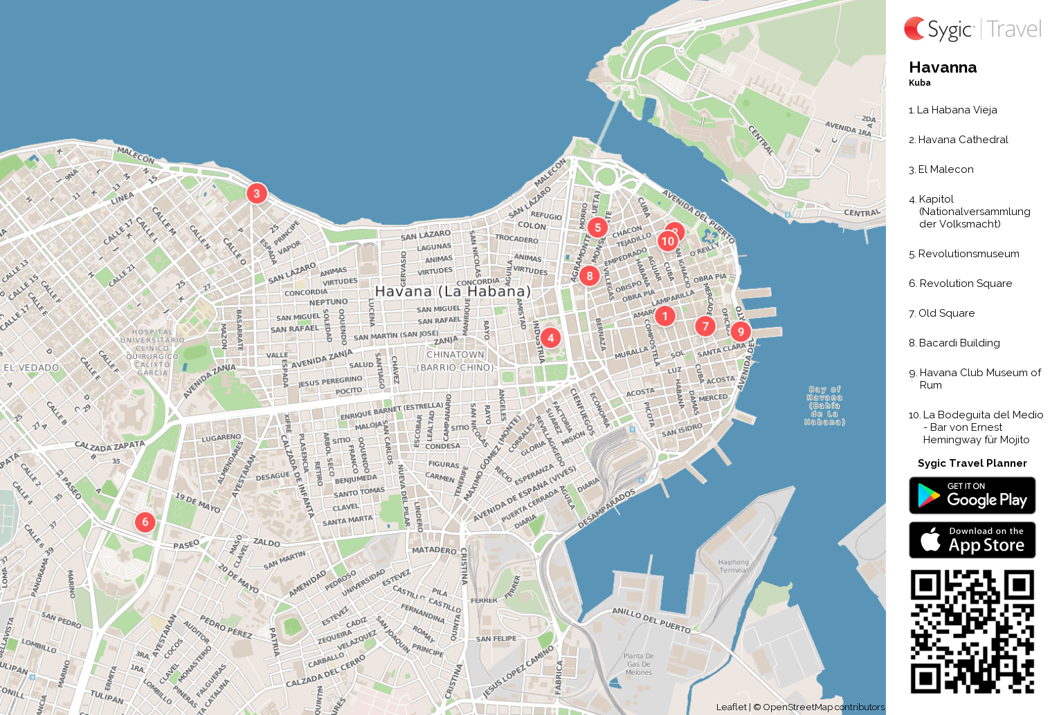 Karte von Havanna ausdrucken | Sygic Travel