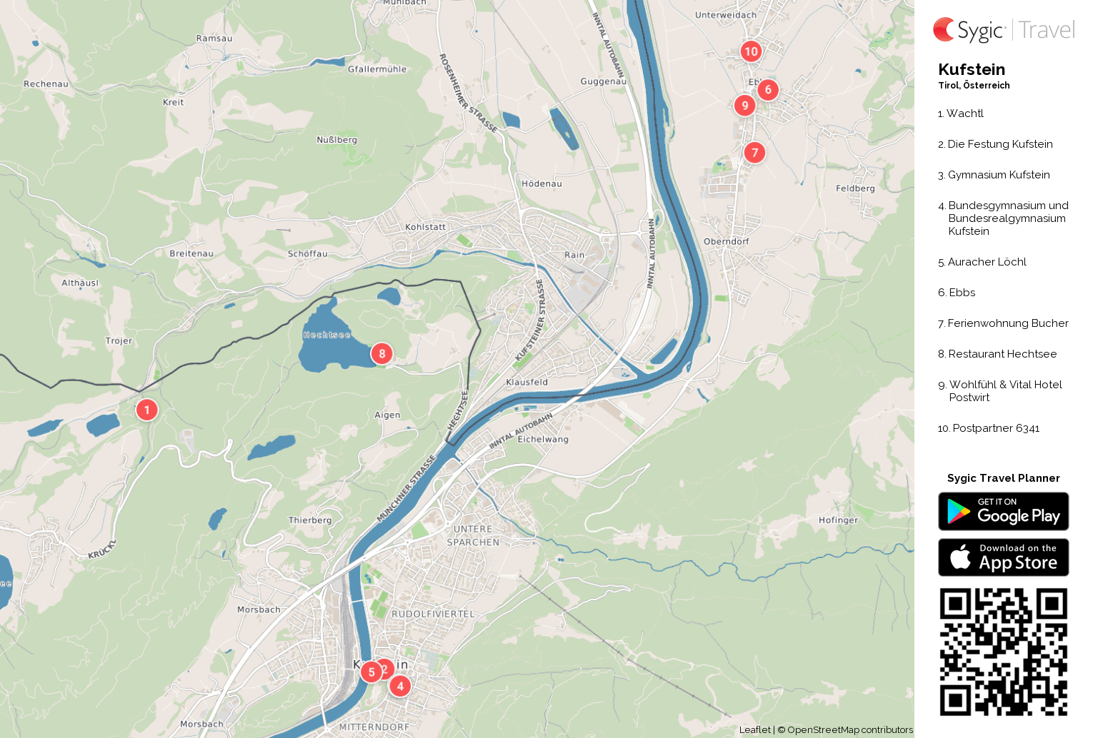 Karte von Kufstein ausdrucken | Sygic Travel