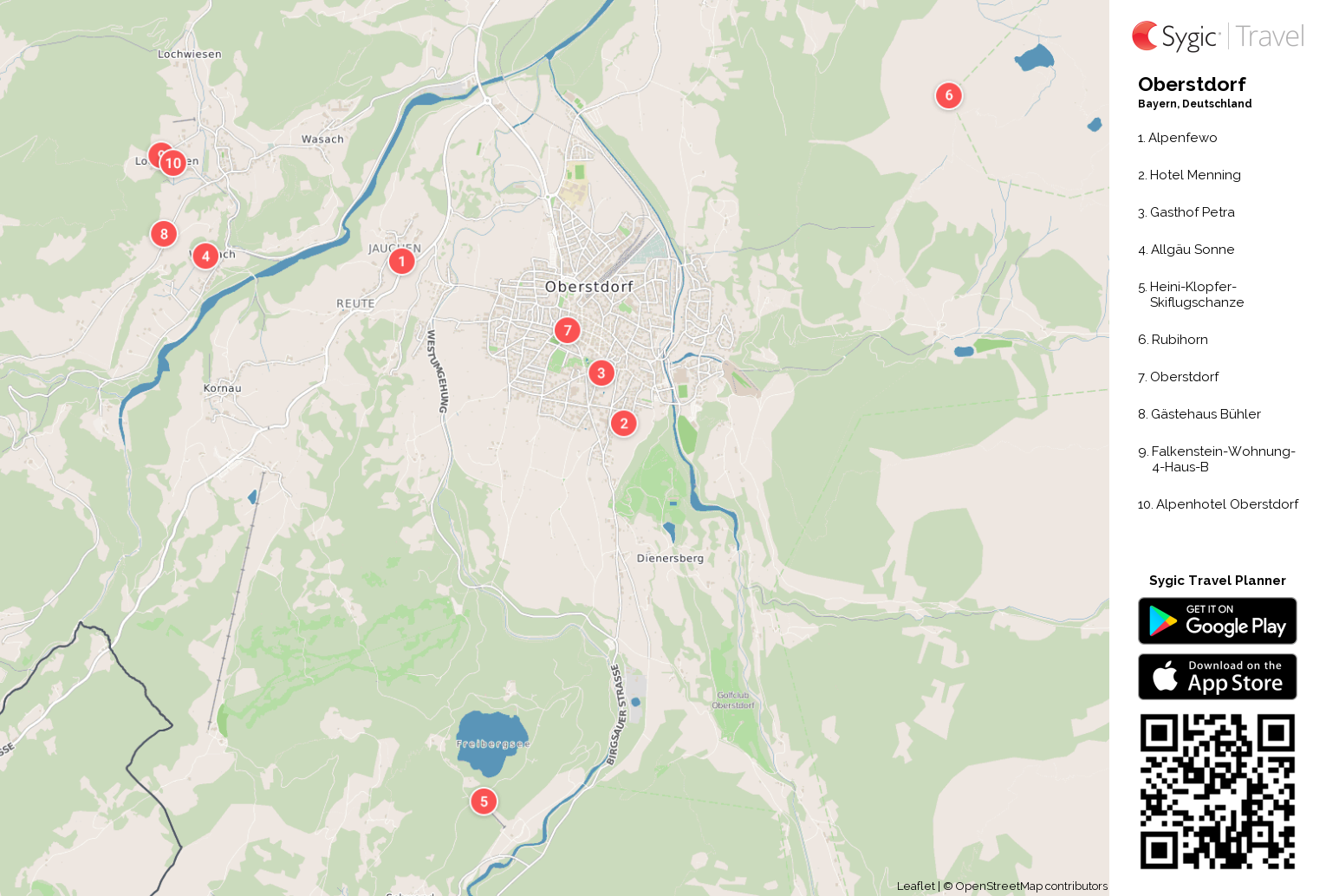 Karte von Oberstdorf ausdrucken | Sygic Travel