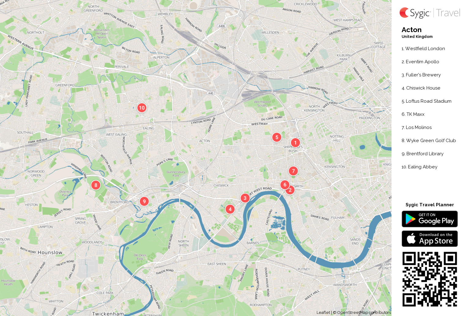 Acton Printable Tourist Map | Tripomatic