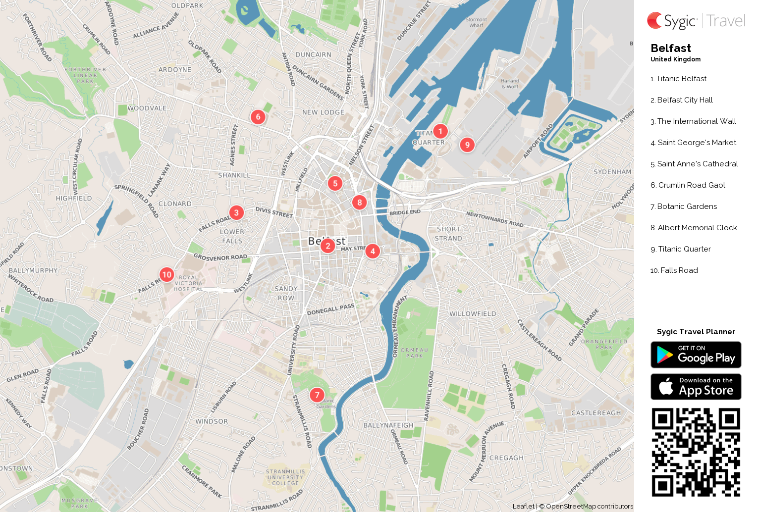 belfast walking tour map