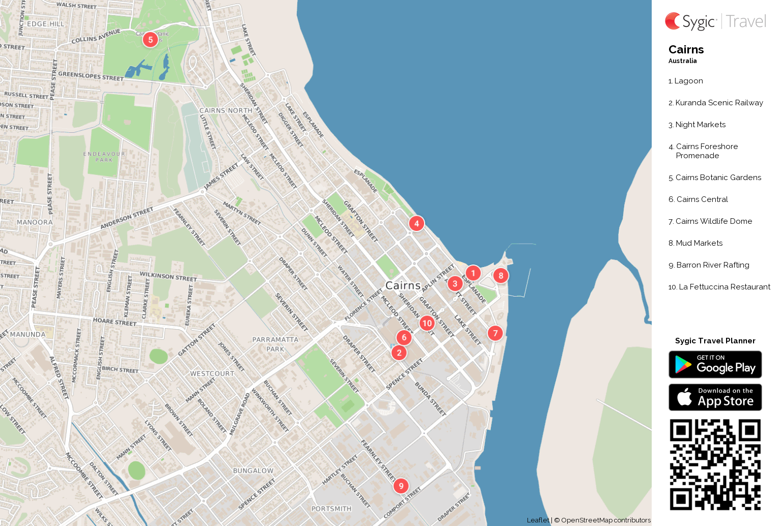 Map Of Cairns Showing Suburbs Cairns Printable Tourist Map | Sygic Travel Map Of Cairns Showing Suburbs Cairns Printable Tourist Map | Sygic Travel