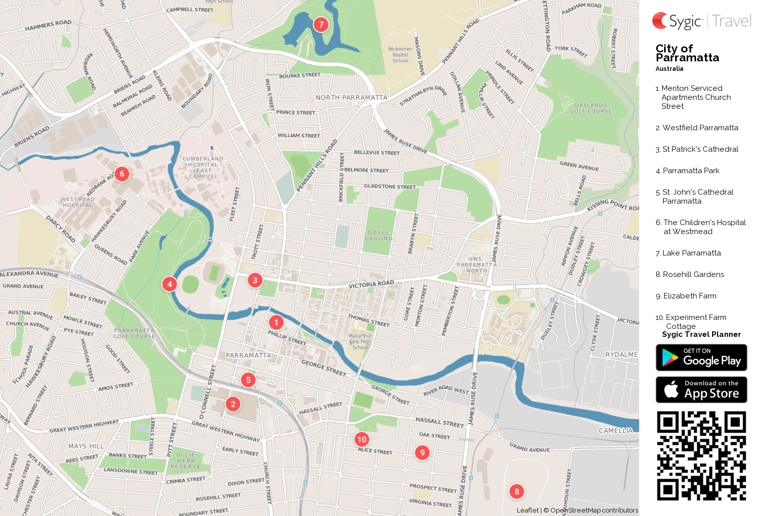 Map Of Parramatta Gadgets 2018   City Of Parramatta Printable Tourist Map 116441 