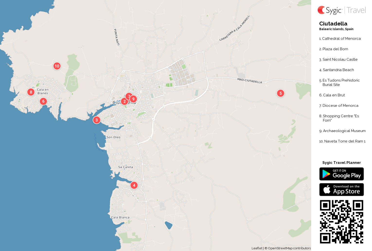 ciutadella-printable-tourist-map