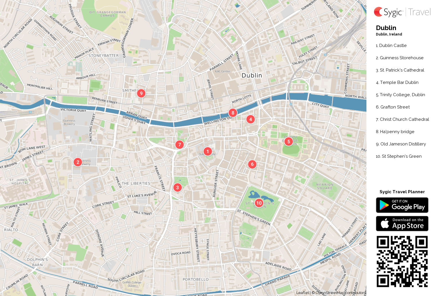 Kapela Nukle rn Vydejte Se Na P Turistiku Dublin Sightseeing Map  Kapela Nukle rn Vydejte Se Na P Turistiku Dublin Sightseeing Map