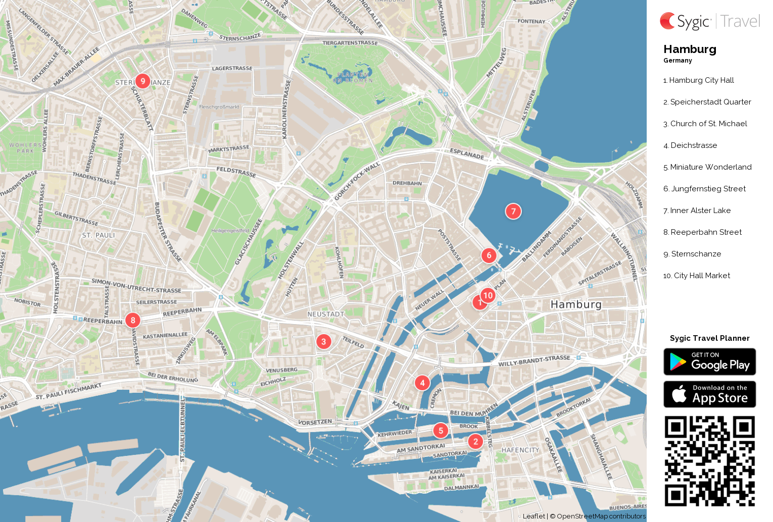 hamburg tourist attractions map