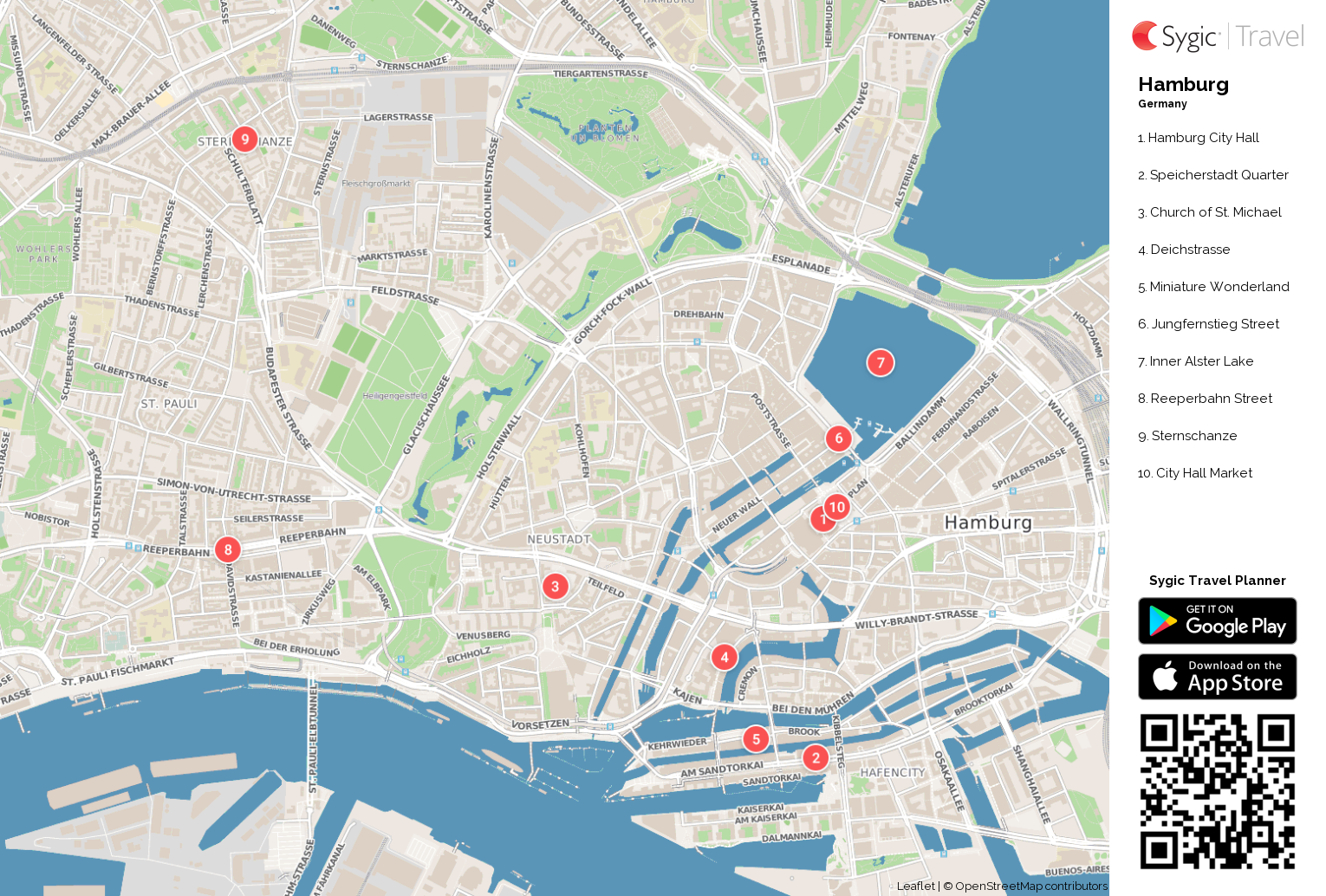 Hamburg Printable Tourist Map Sygic Travel Hamburg Printable Tourist Map Sygic Travel