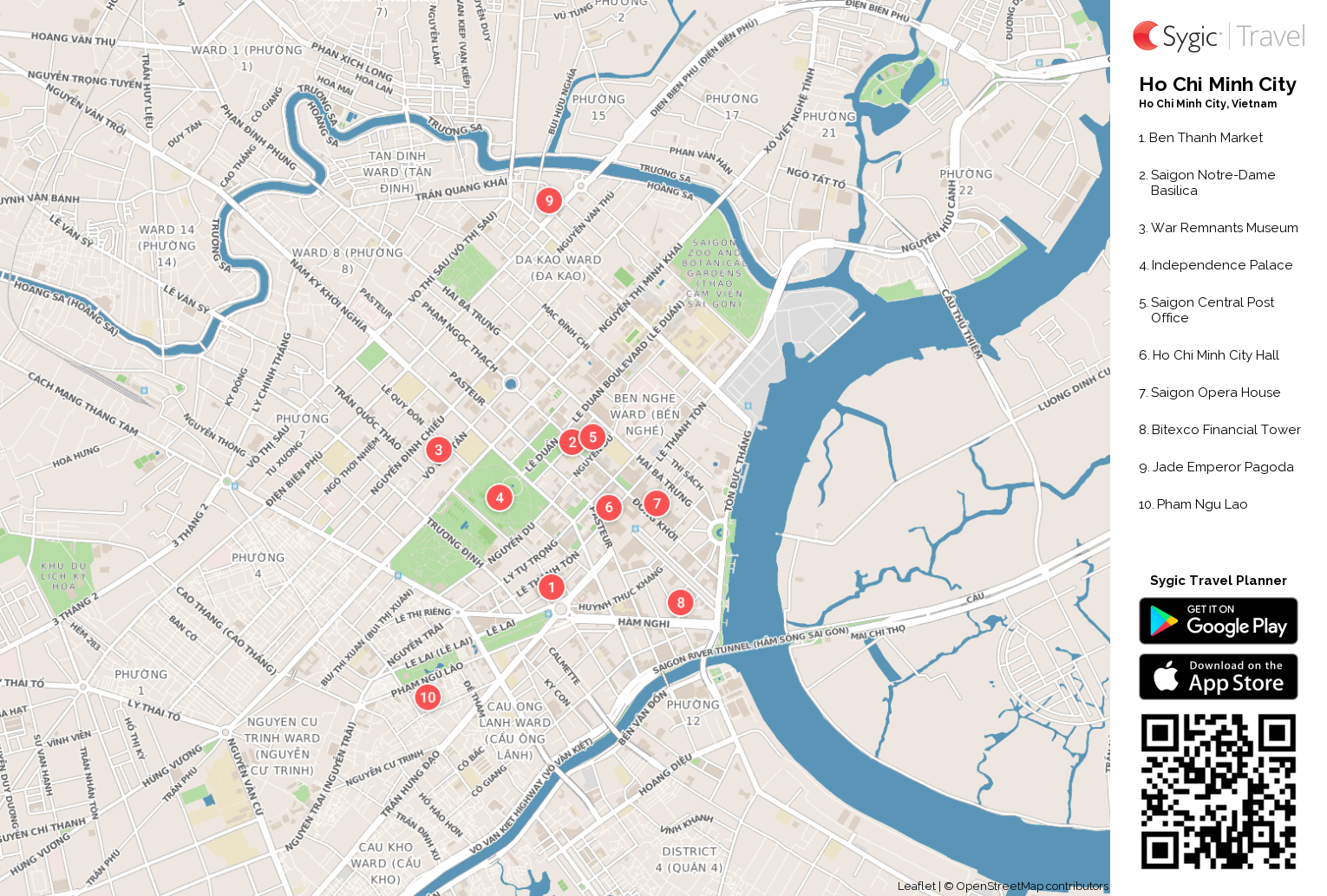 Ho Chi Minh City Printable Tourist Map Sygic Travel