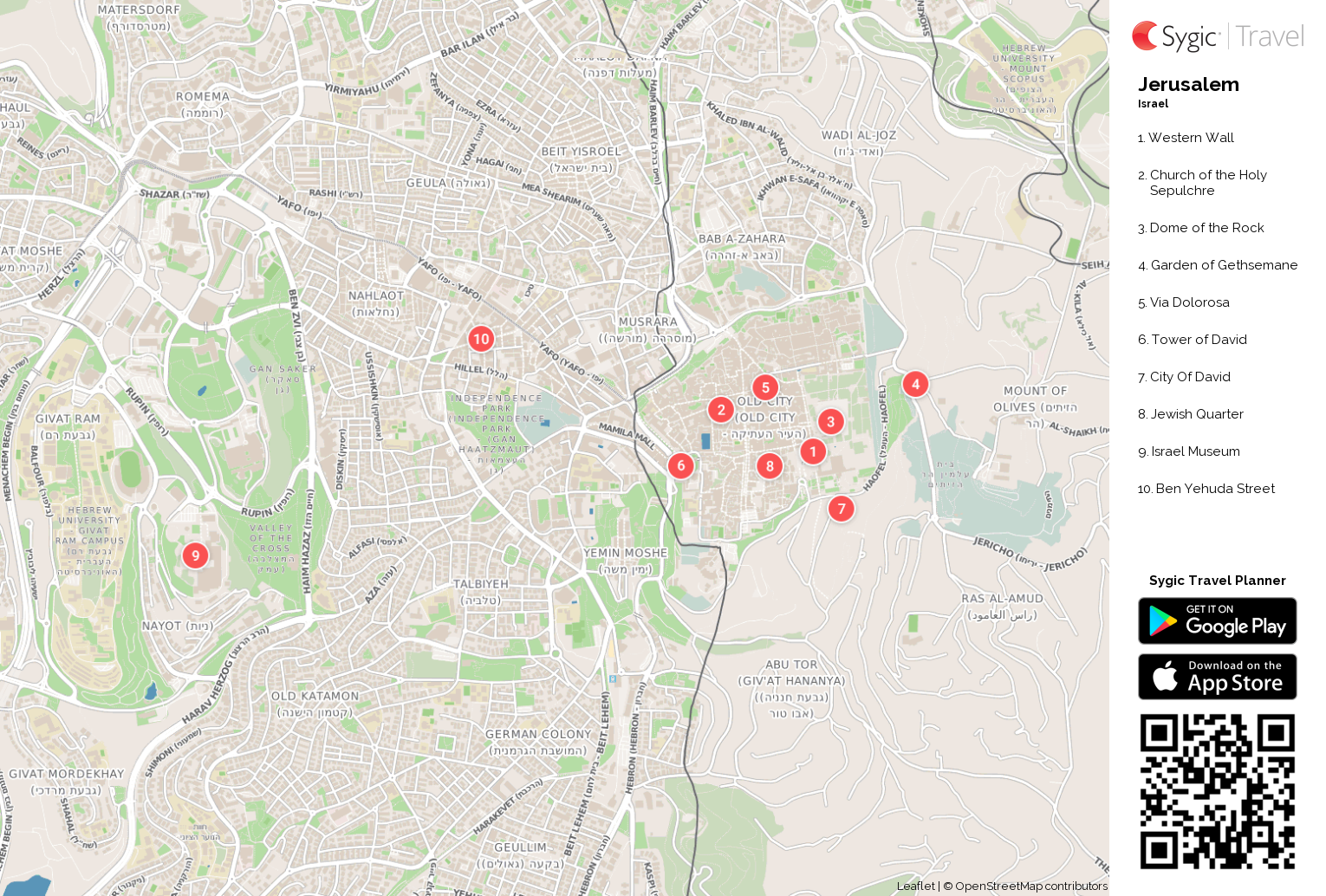 Jerusalem Printable Tourist Map. Jerusalem Printable Tourist Map Sygic Travel jerusalem printable tourist map. jerusalem printable tourist map sygic travel