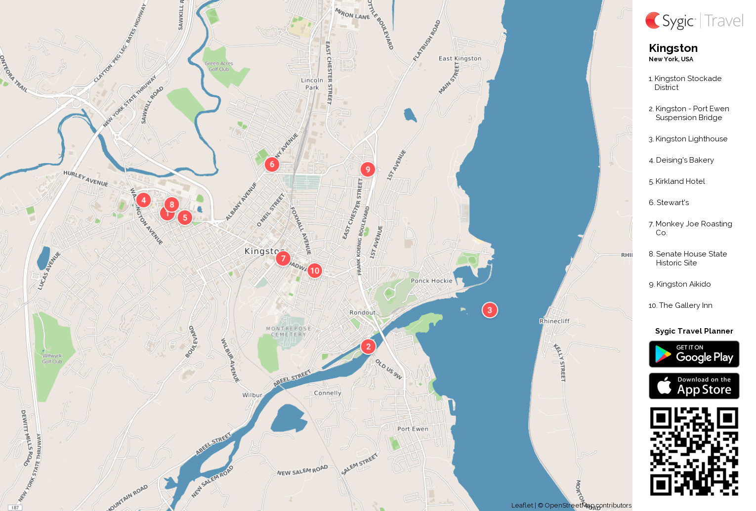 Detailed Map Of Kingston   Kingston Printable Tourist Map 87826 