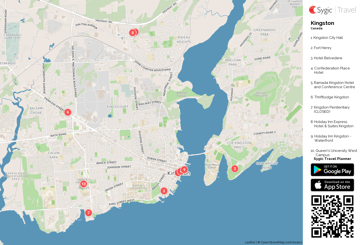 Kingston Printable Tourist Map Sygic Travel   Kingston Printable Tourist Map 104972 