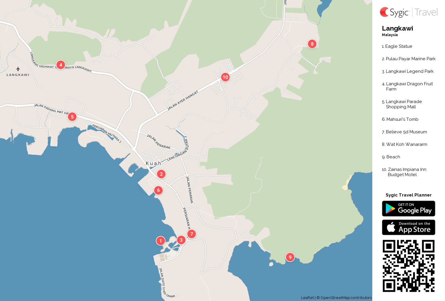 Tourist Map Of Langkawi