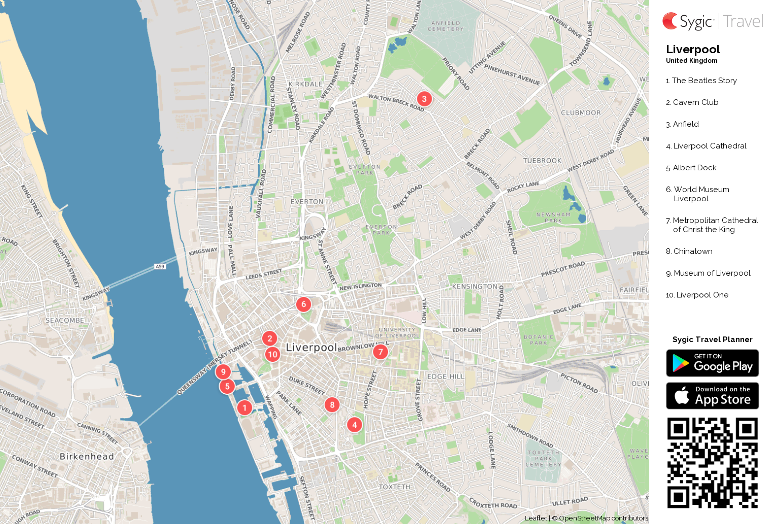 Liverpool Printable Tourist Map | Tripomatic