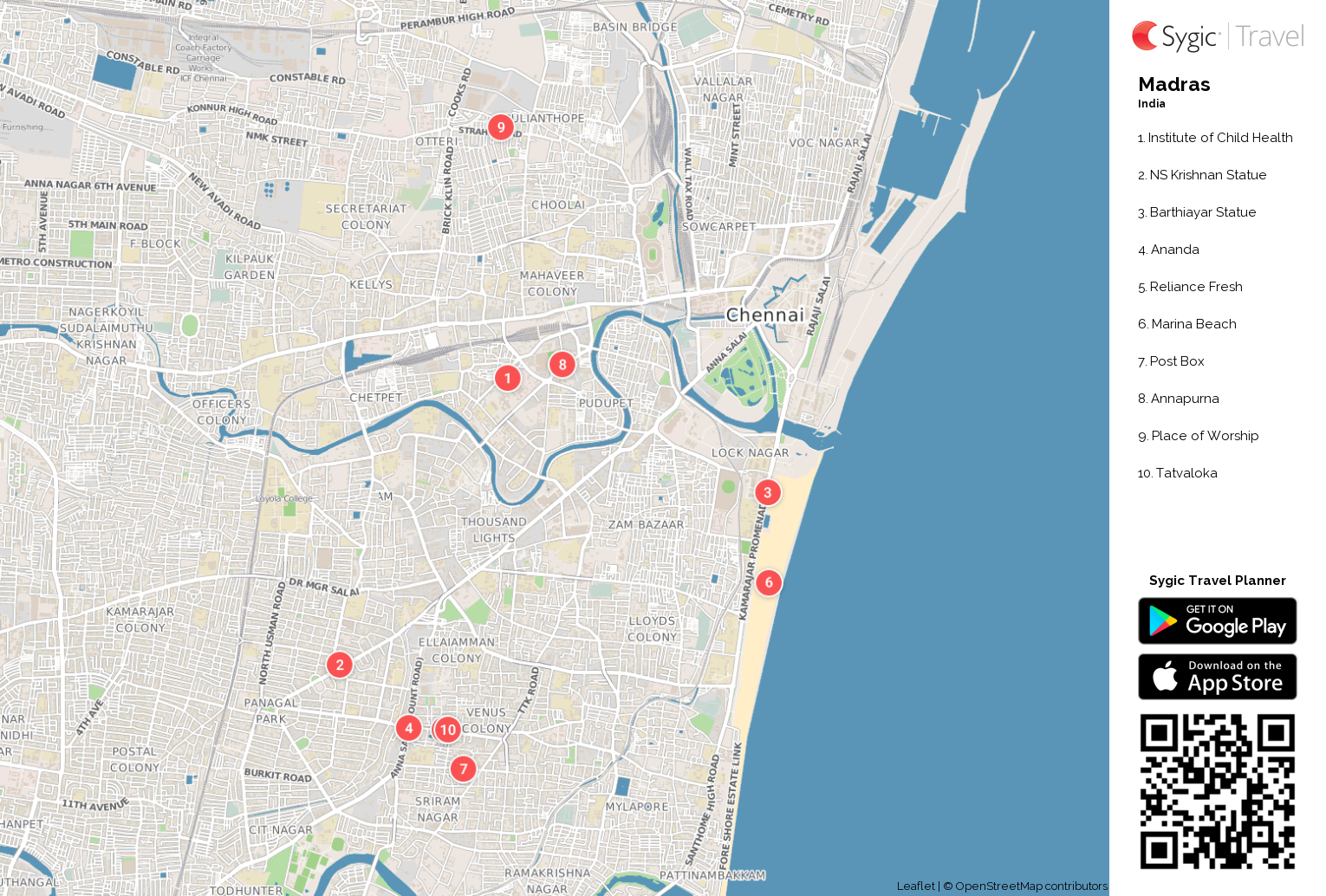 Madras Printable Tourist Map Sygic Travel   Madras Printable Tourist Map 112867 