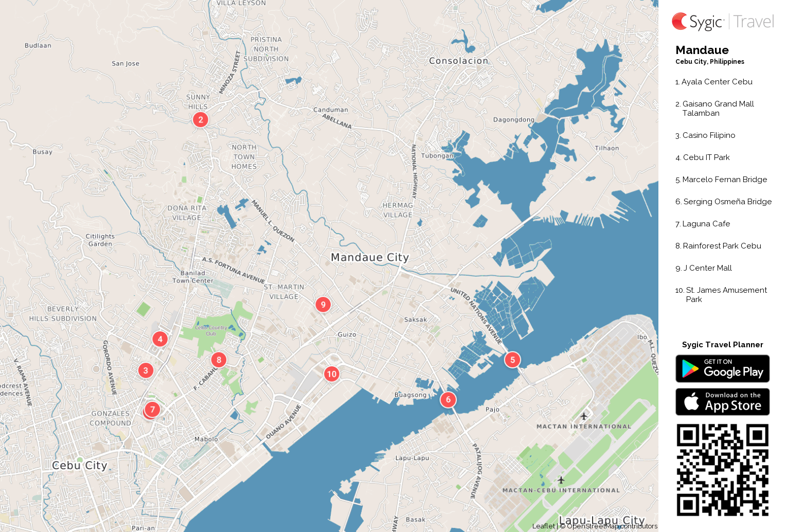 Mandaue City Printable Tourist Map Sygic Travel   Mandaue City Printable Tourist Map 87561 