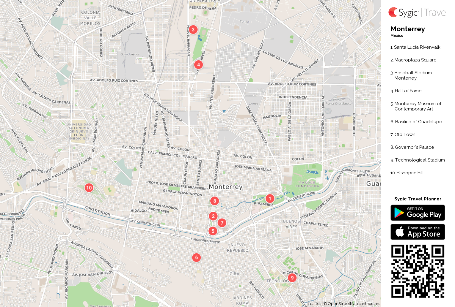 monterrey-printable-tourist-map