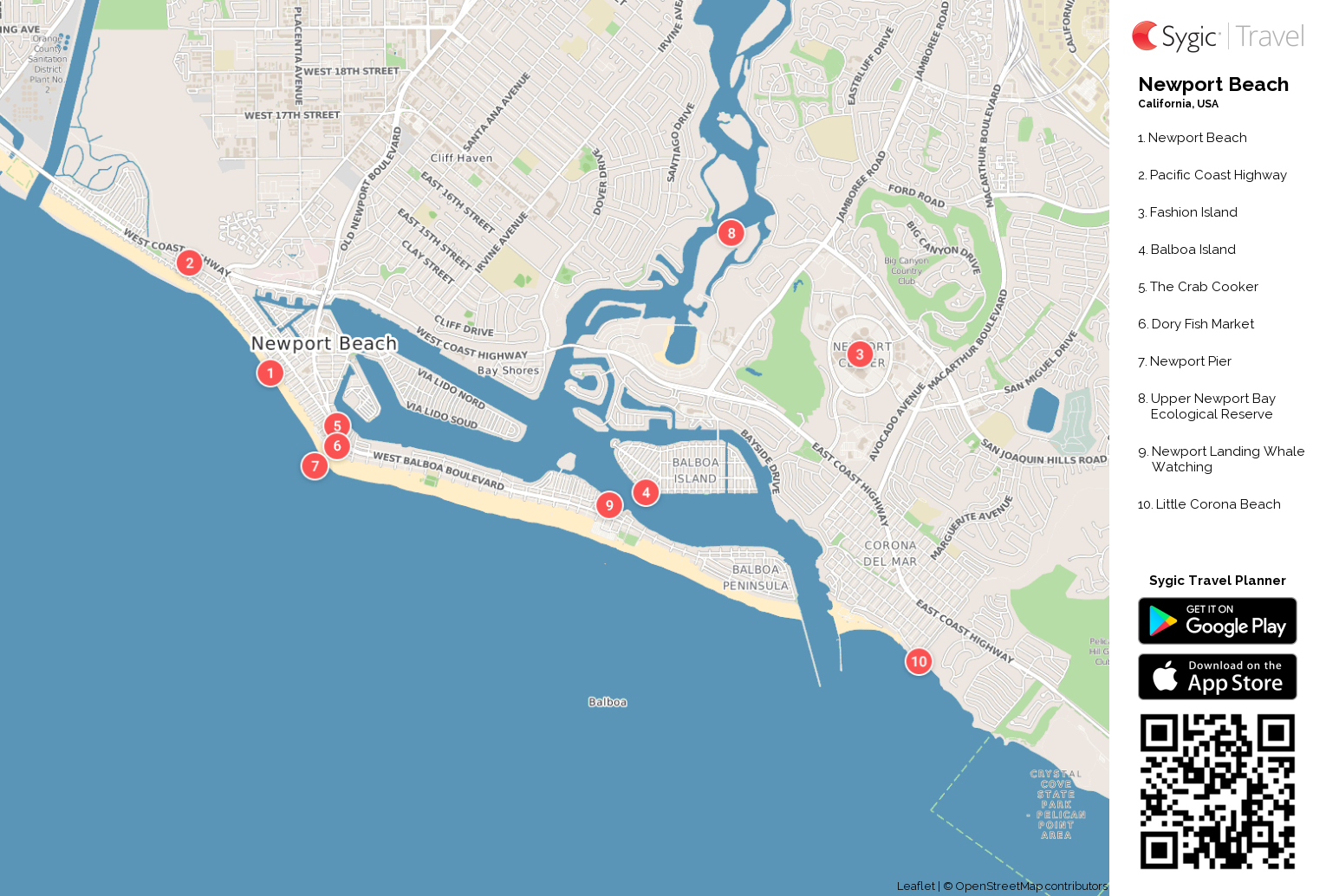View and download the map of Newport Beach, CA. This map will help