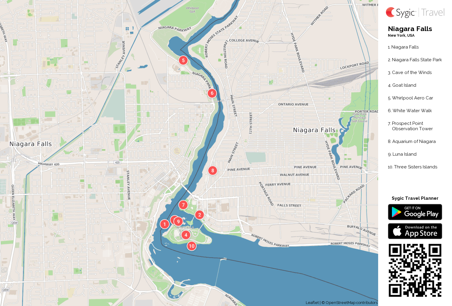 Niagara Falls Park Map