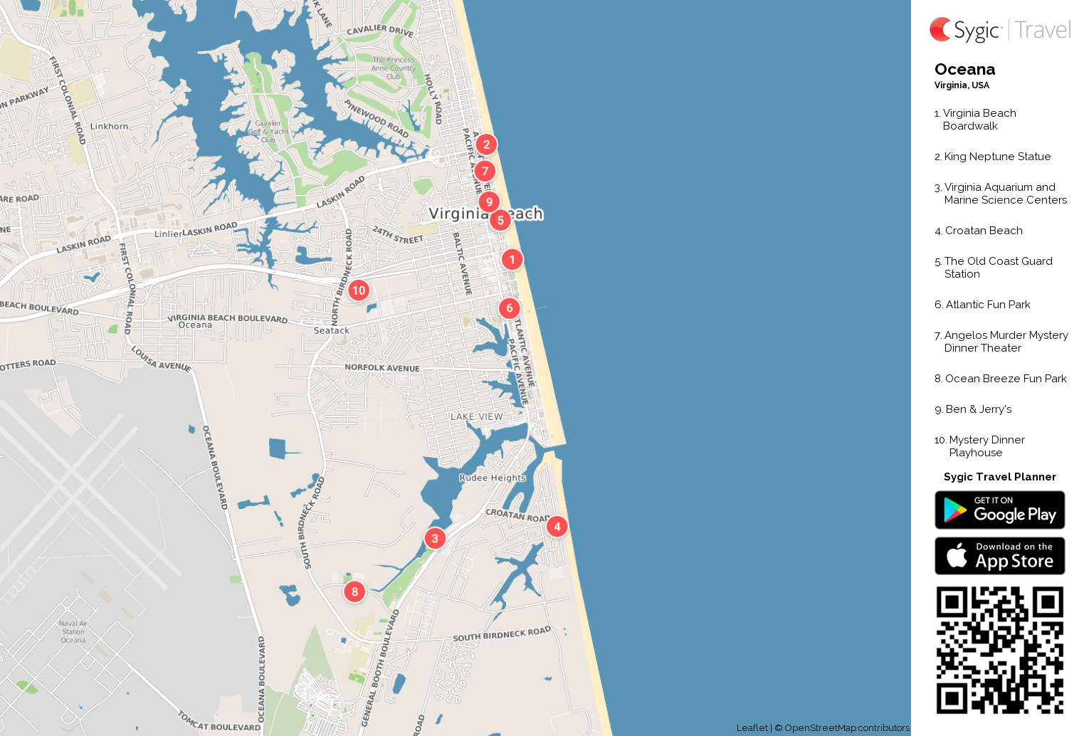 Printable Map Of Virginia Beach Boardwalk 4802