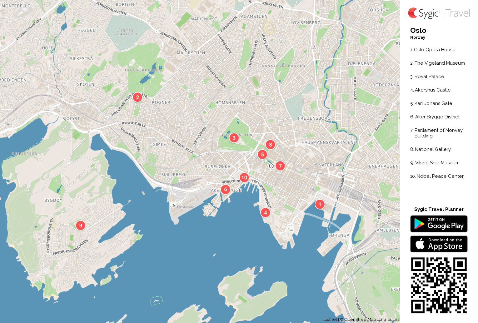 map of oslo tourist attractions