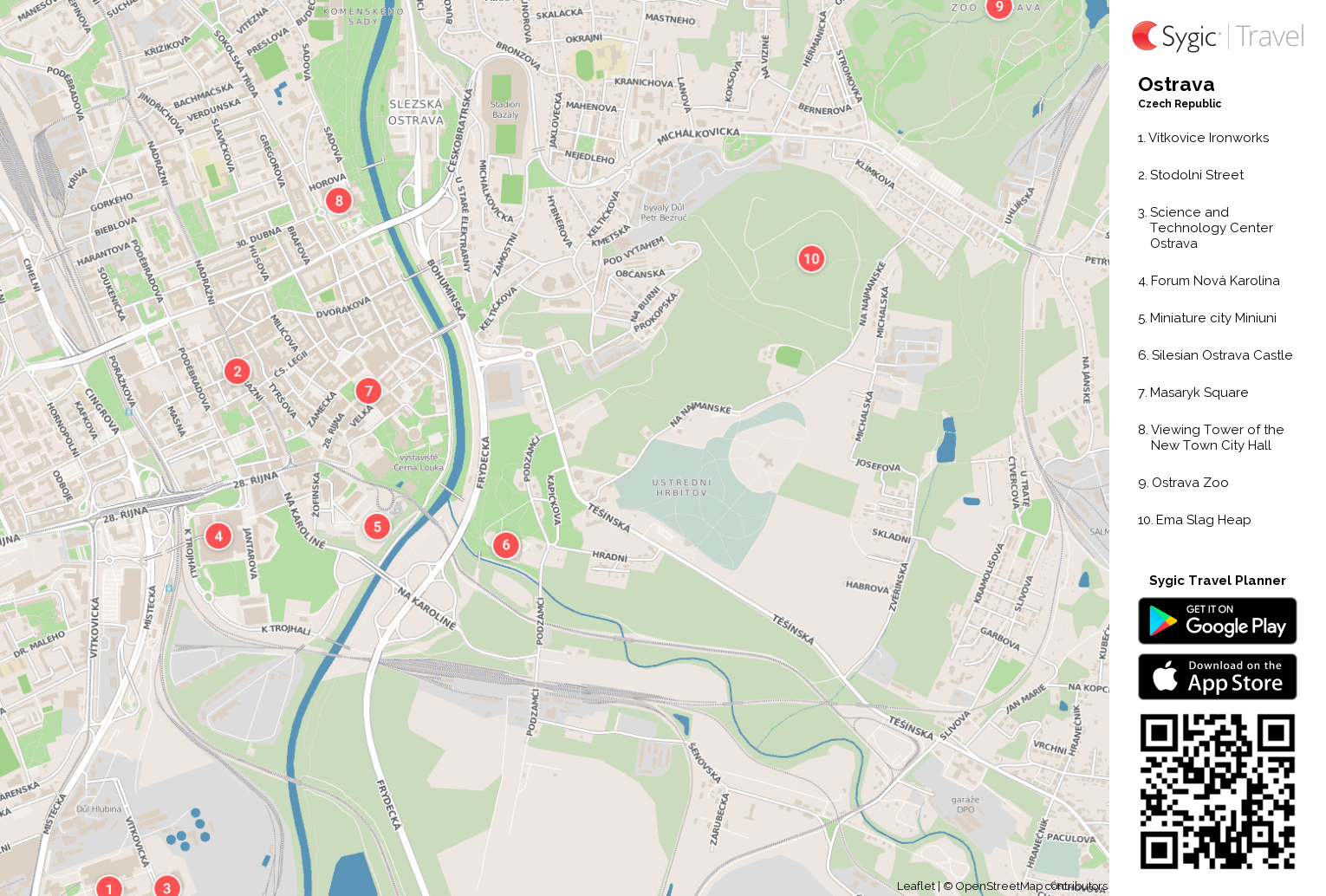 ostrava-printable-tourist-map