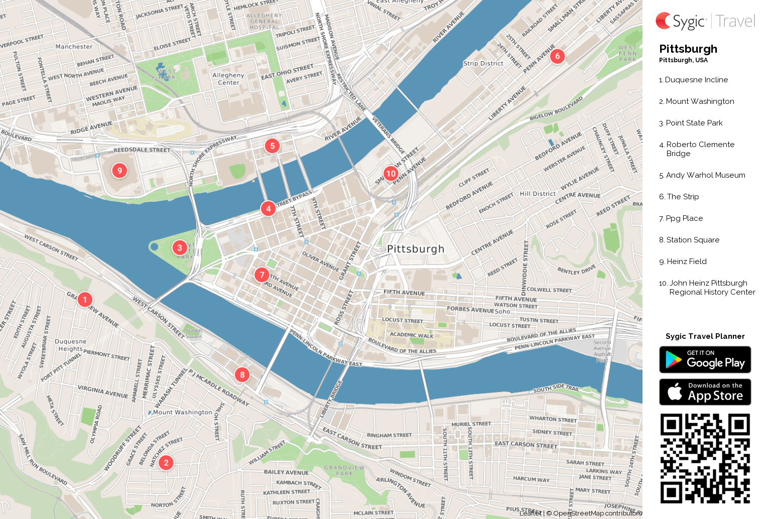 Map Of City Of Pittsburgh World Map