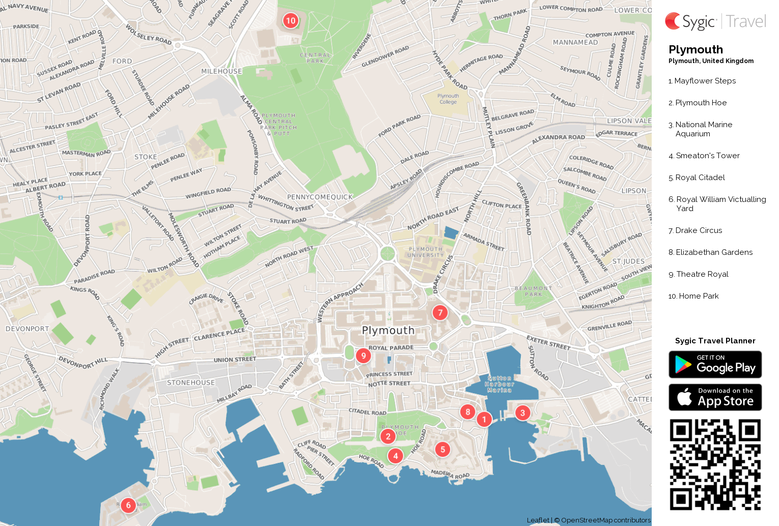 Plymouth Map   Plymouth Printable Tourist Map 87269 