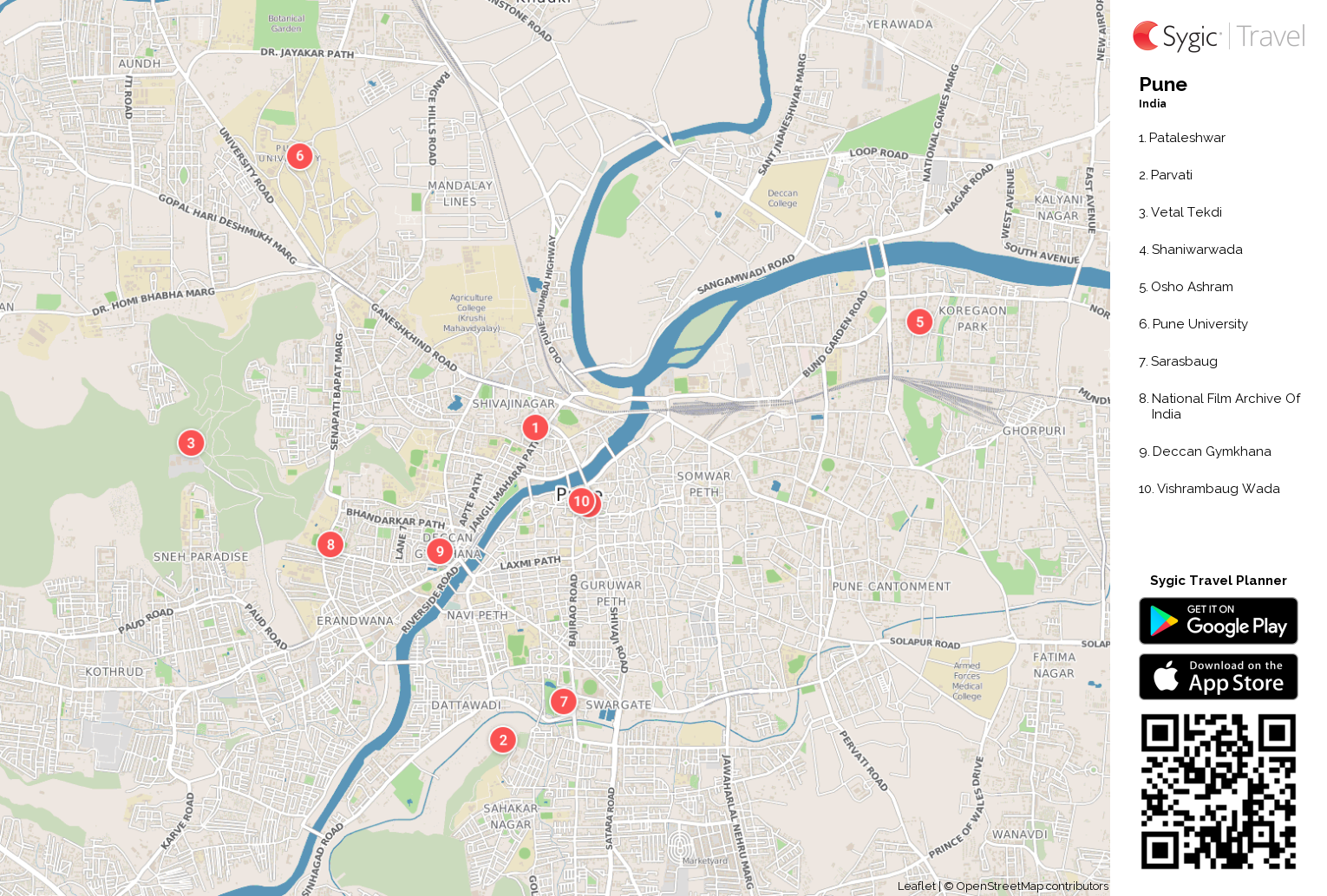 Pune City Road Map Pune Printable Tourist Map | Sygic Travel Pune City Road Map Pune Printable Tourist Map | Sygic Travel
