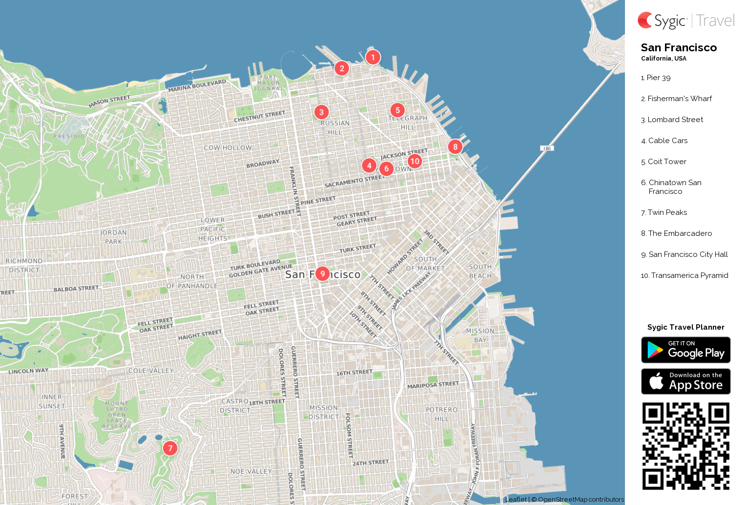 Printable Map Of San Francisco - World Map