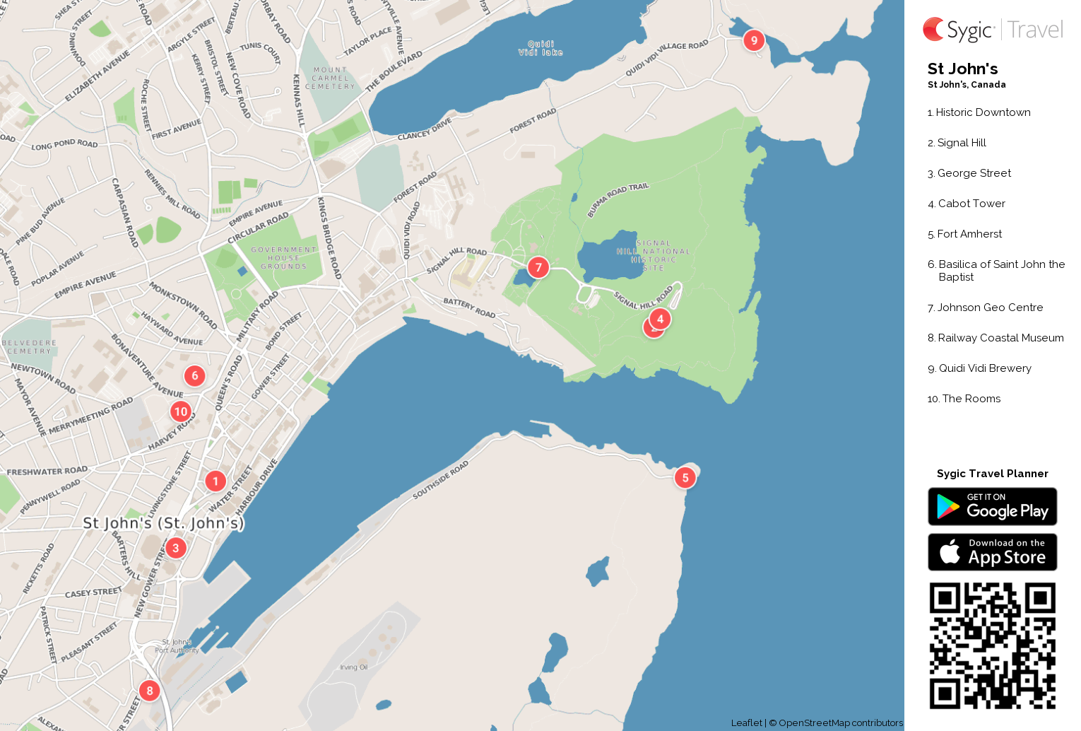 st johns printable tourist map