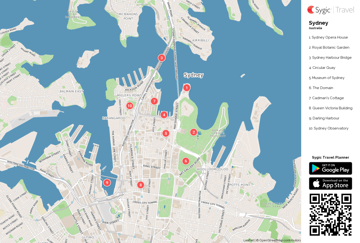 Map Of Sydney Cbd Sydney Printable Tourist Map | Sygic Travel