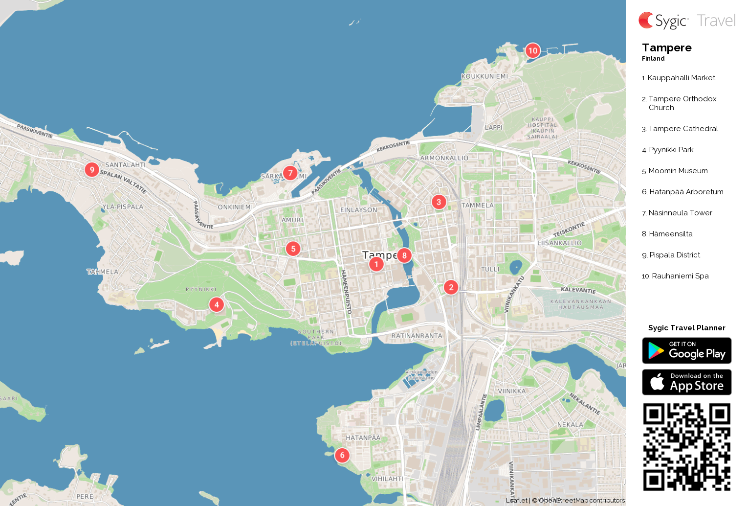 tampere-printable-tourist-map