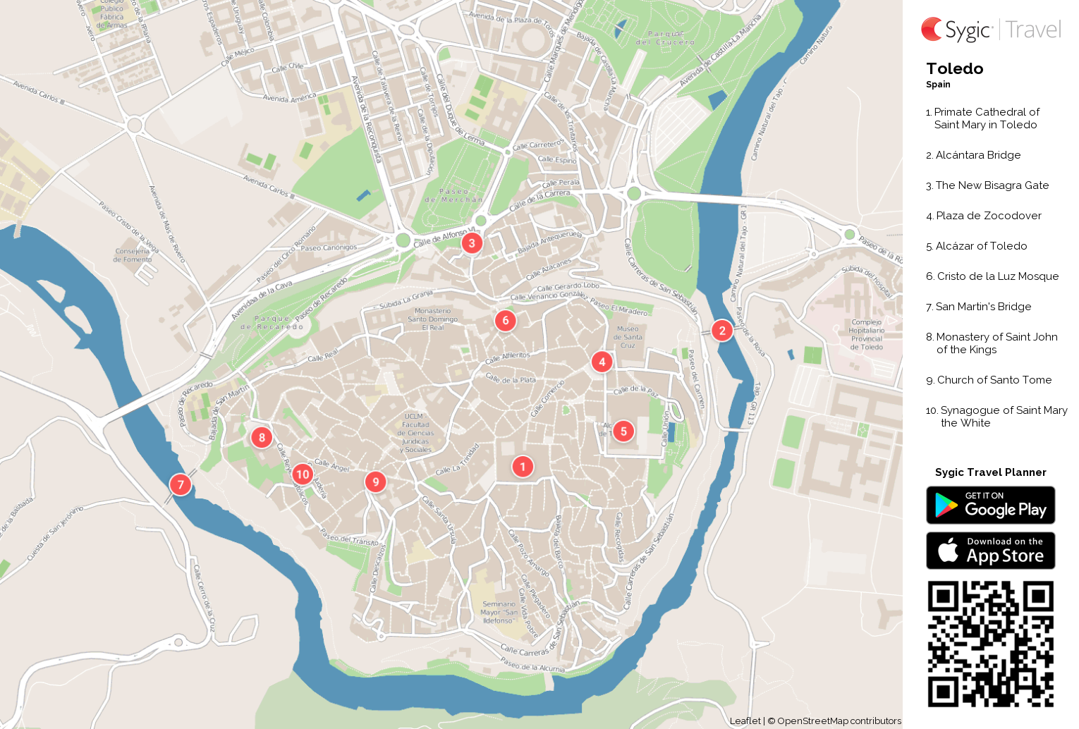 City Of Toledo Map Toledo Printable Tourist Map | Sygic Travel