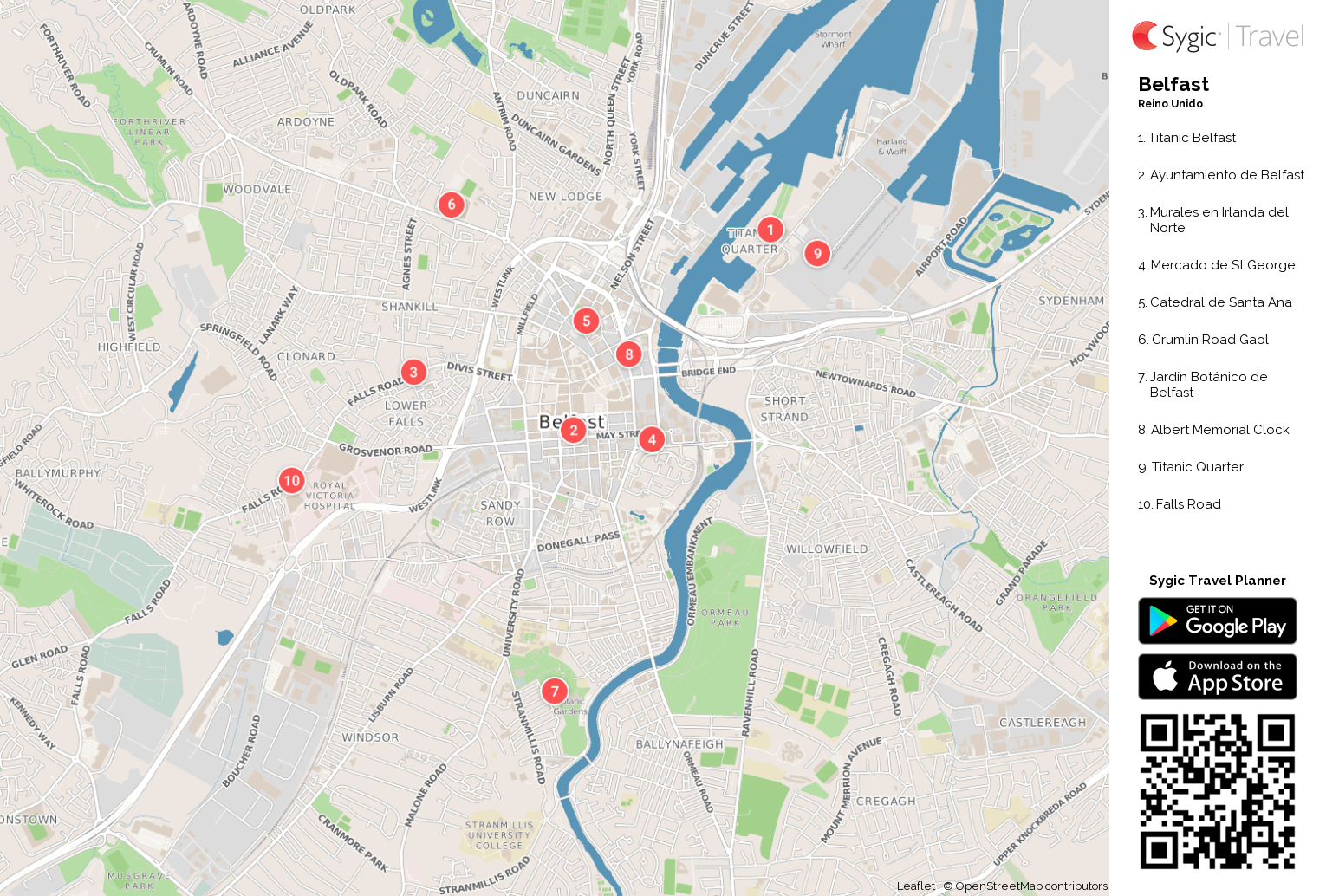 belfast mapa Belfast: Mapa turístico para imprimir | Sygic Travel belfast mapa