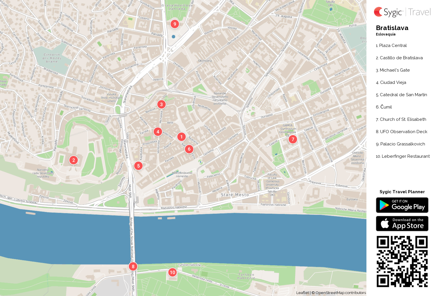 Bratislava: Mapa Turístico Para Imprimir | Tripomatic