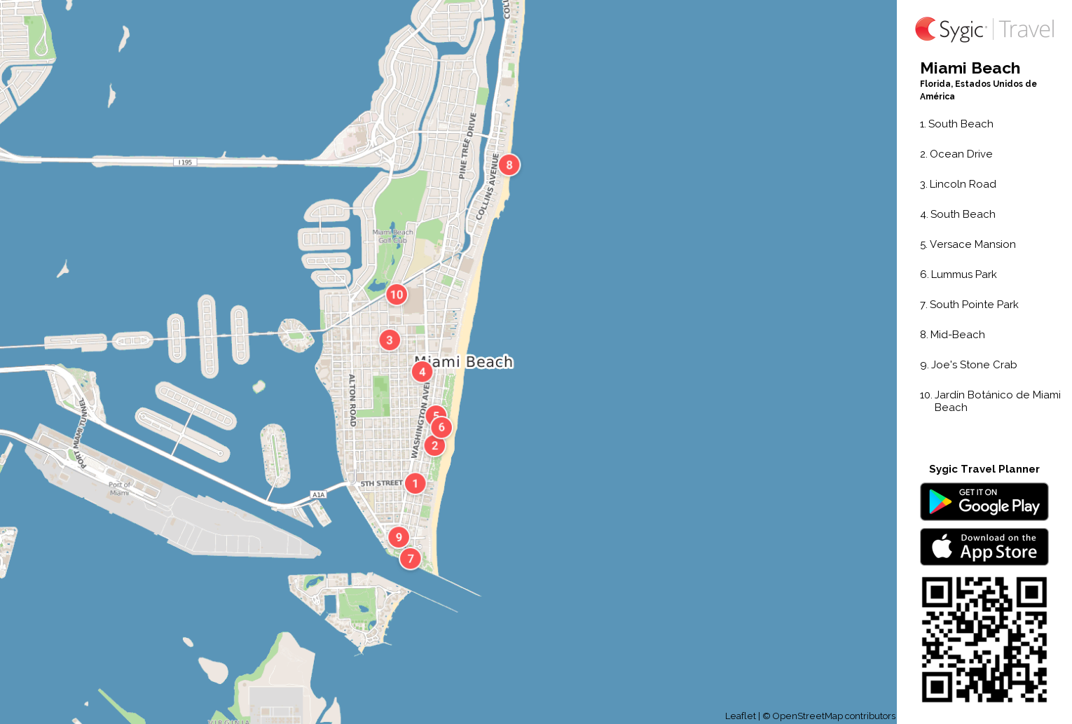 Miami Beach Mapa Turístico Para Imprimir Sygic Travel Miami Beach Mapa Turístico Para