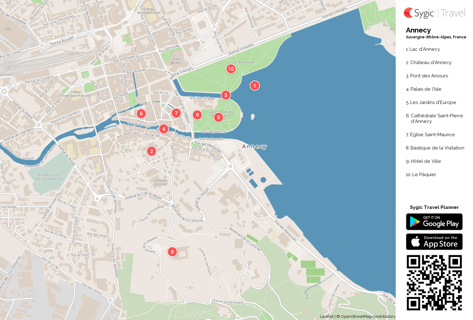 annecy carte touristique
