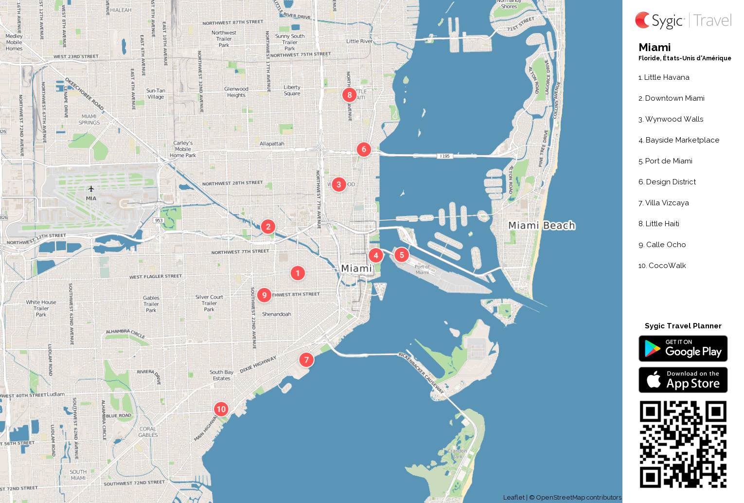 carte de miami Miami: Carte touristique imprimable | Sygic Travel