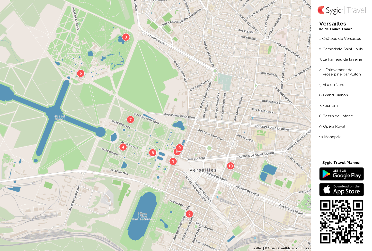 Tourist Map Of Versailles