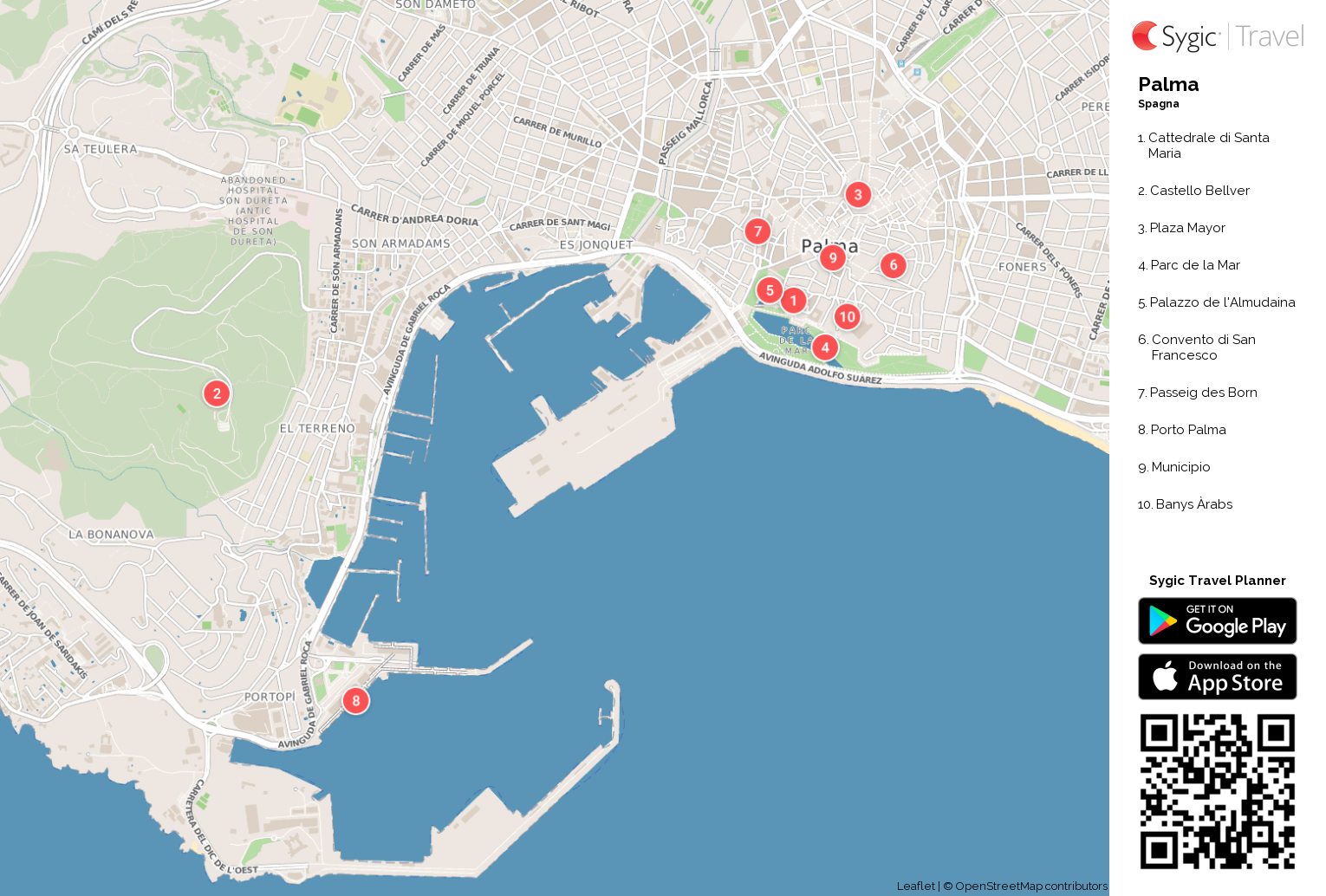 Palma: Mappa Turistica Da Stampare | Sygic Travel