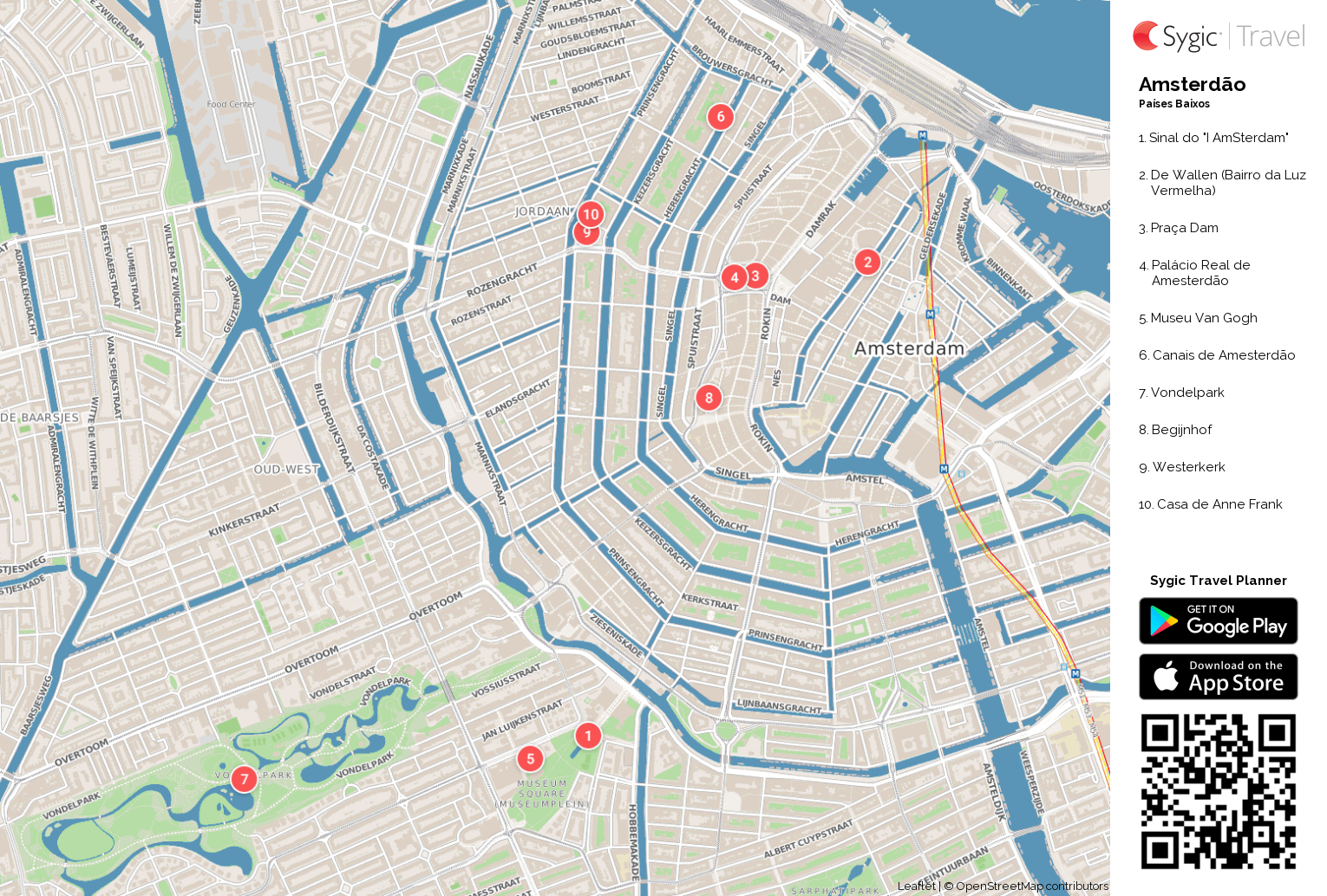 mapa amesterdão imprimir Amsterdão: Mapa turístico em pdf | Sygic Travel