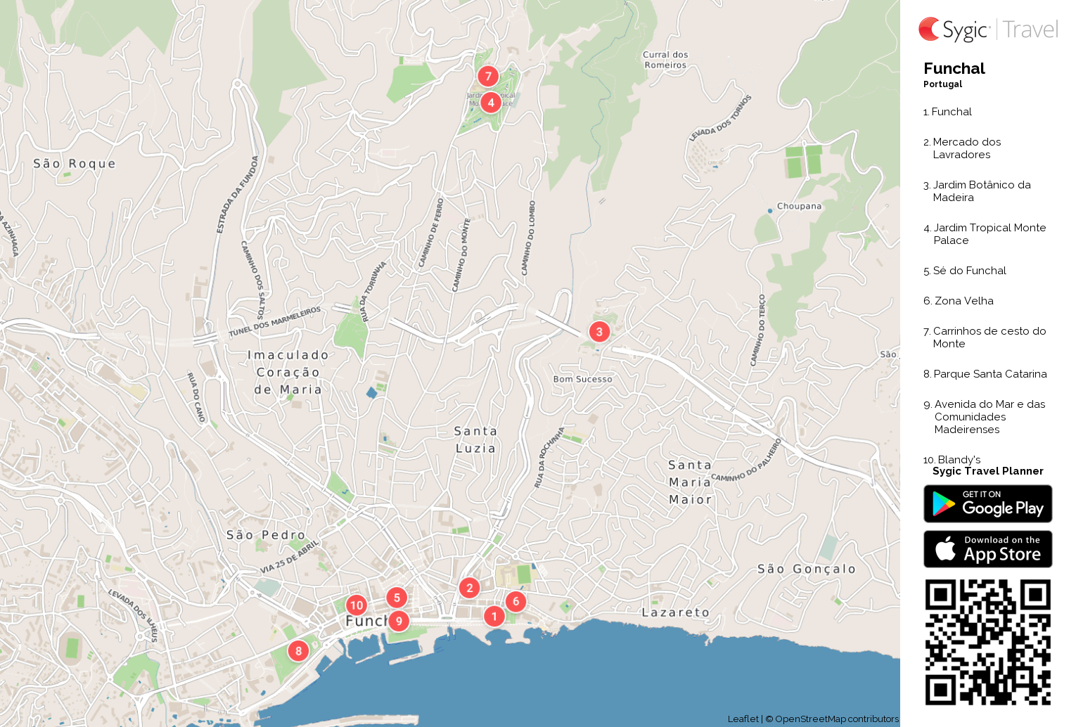 Funchal: Mapa turístico em pdf | Tripomatic