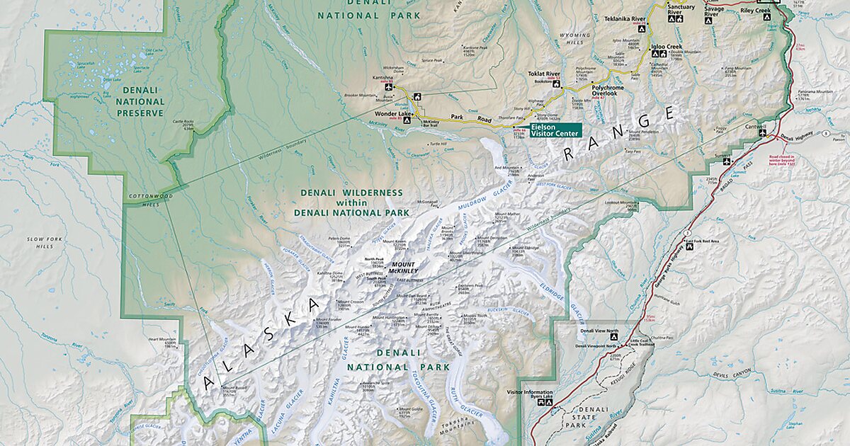 Денали на карте. Национальный парк Денали на карте. Карта заповедника Денали. Гора Денали на карте. Denali National Park Alaska карта.