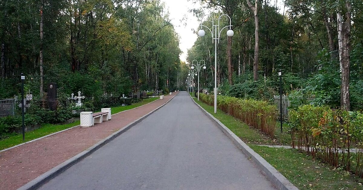 Киновеевское кладбище в санкт петербурге карта