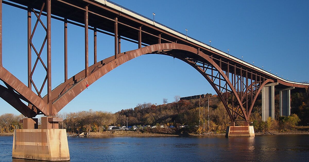 High Bridge in West Side, Saint Paul, Minnesota, United States Sygic