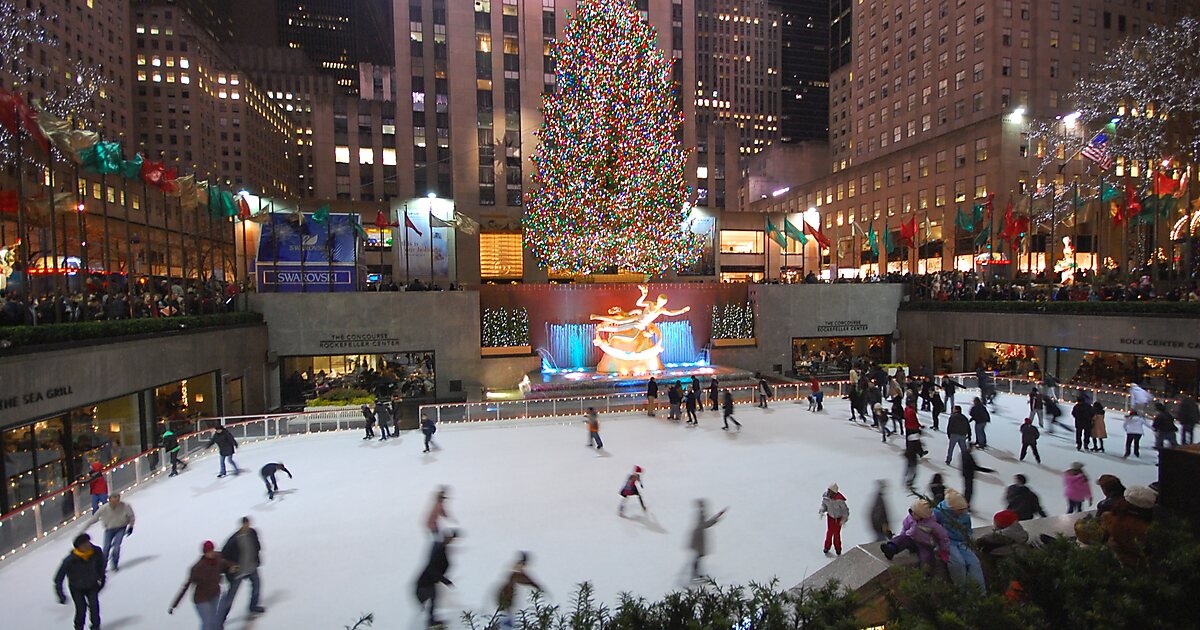 Pista di pattinaggio di Rockefeller Center Manhattan, New York, Stati